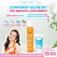Gambar [BUNDLE] Brighty AHA Whitening Concentrate Booster Serum X Brighty Glowing Underarm Membantu Mencerahkan Memutihkan Pencerah Ketiak Selangkangan Lipatan Hitam Niacinamide Glutathione Vitamin E Dan Vitamin C dari brighty.id Kota Bekasi 1 Tokopedia