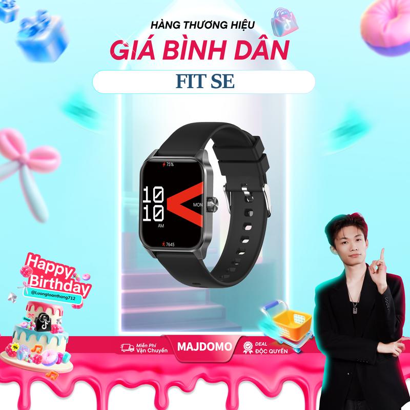 MAJDOMO x Luongtoanthang712 MAJDOMO Đồng hồ thông minh FIT SE mặt đồng hồ 3D động tần số quét 60Hz màn hình TFT 1.85 inch 100+ chế độ thể thao chống nước 1ATM theo dõi nhịp tim SpO2 chu kỳ kinh nguyệt giấc ngủ