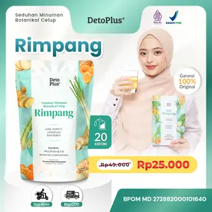 [BPOM] Teh Rimpang Detoplus ala JSR - Teh Kunyit Jahe Lengkuas Sereh sudah BPOM & Halal MUI - Teh Celup Minuman Rempah alami - Original Herbal Tea