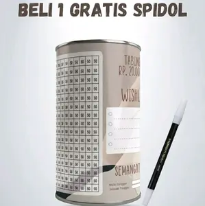 BELI 1 GRATIS SPIDOL/MEDIUM[size sedang 17,5x8,5cm]celengan target viral tiktok model terbaru lucu murah kekinian/tabungan anak anak celengan aeterna 5k Anak-anak