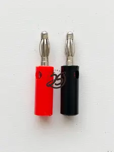 JACK BANANA MALE (1 SET) JACK BANANA PLUG SEPASANG MERAH HITAM AUDIO KONEKTOR ups stabilizer