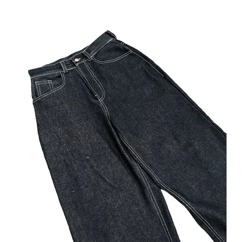 Flame Everyday Celana Denim Y2K Denim Big Pocket Bordir Raw Denim 13oz Jeans Panjang Pria 4