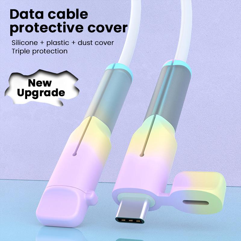 【For Android USB to Type-C】BlueWow CP20 Soft Silicone Charger Cable Protector/Cable Protector Data Line Cord Protector /Protective Case Cable Winder Cover