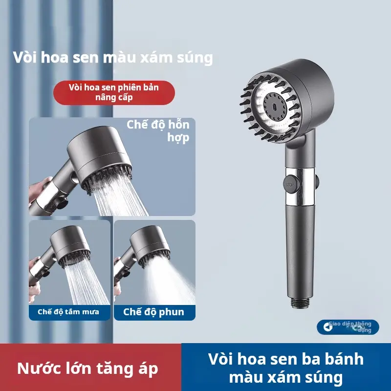 Vòi hoa sen điều áp, đầu vòi hoa sen, bộ vòi hoa sen, đầu vòi hoa sen Cầm Tay Thích hợp cho bồn tắm gia đình, đầu vòi hoa sen trong phòng tắm 2