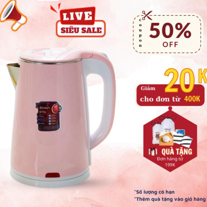 Ấm đun nước siêu tốc HGHOME nhập khẩu Thái Lan dung tích 1.8L công suất 1800W siêu nhanh tiện lợi
