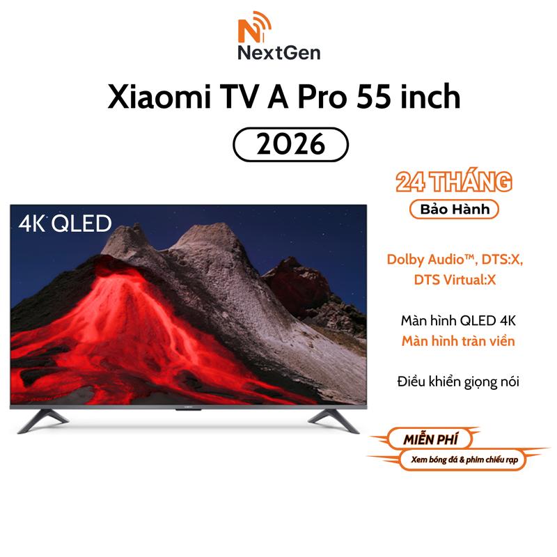 Tivi Xiaomi A Pro 55 Inch 2026 Google TV, Độ Phân Giải 4K - Hàng Chính Hãng -…