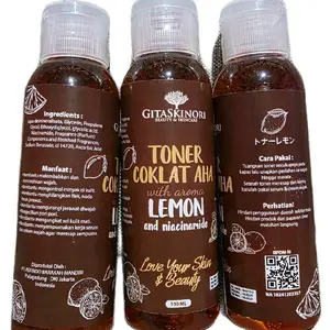 BUNDLING 3 PCS TONER COKLAT AHA LEMON 100ML TONER FLEK TONER KELUPAS GITASKINORI Mencerahkan Wajah Hitam Body Whitening badan Toner Whitening collagen