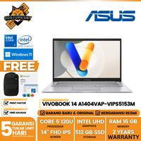 Gambar Asus Vivobook 14 A1404VAP-VIPS5153M Intel Core 5 120U 16GB SSD 512GB 14″ FHD W11+OHS2024+M365 dari GGSTORESBY Kota Malang 1 Tokopedia