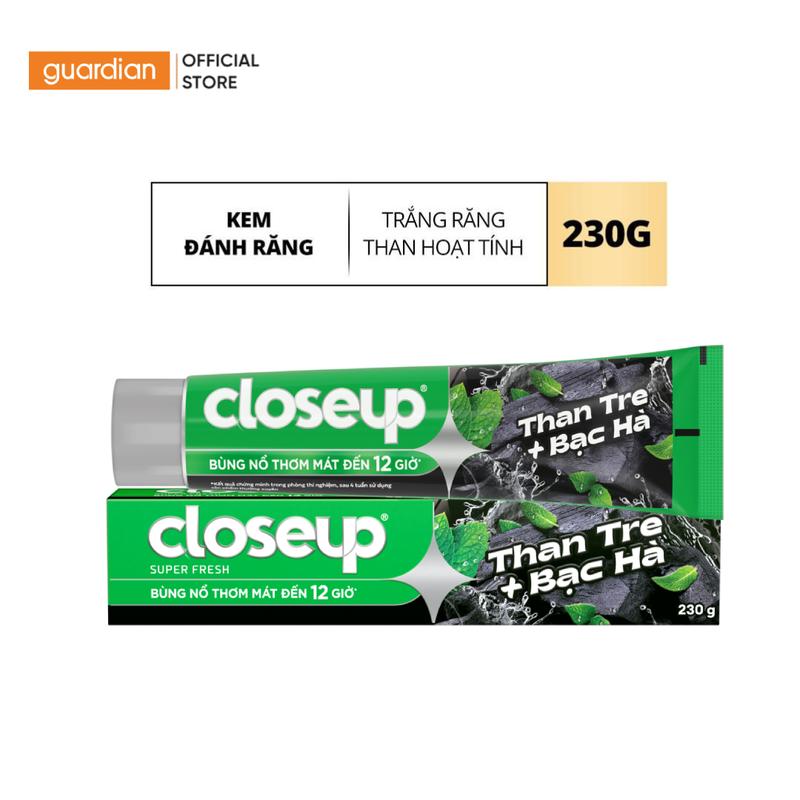  Kem Đánh Răng Closeup Detox Trắng Răng Than Hoạt Tính 230g | Guardian Store 