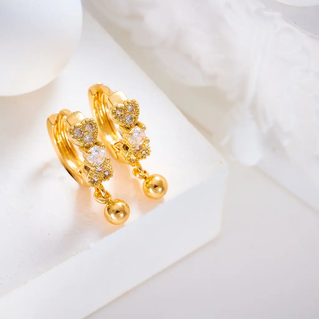 Hyl Jewelry 284E Anting Titanium Wanita Anti Karat Dan Anti Luntur Asli Dewasa Panjang Silver Jewerly Ori Tidak Selamanya Tusuk Emas Muda