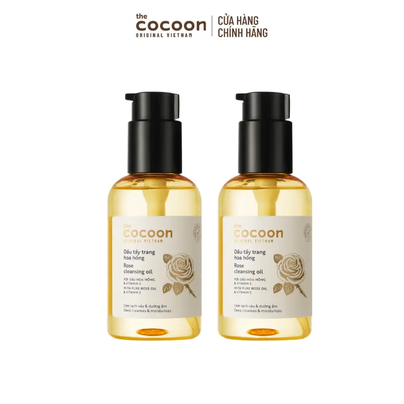 Ảnh đại diện COMBO 2 Dầu tẩy trang hoa hồng Cocoon tẩy sạch makeup chuyên nghiệp & dưỡng ẩm 140ml