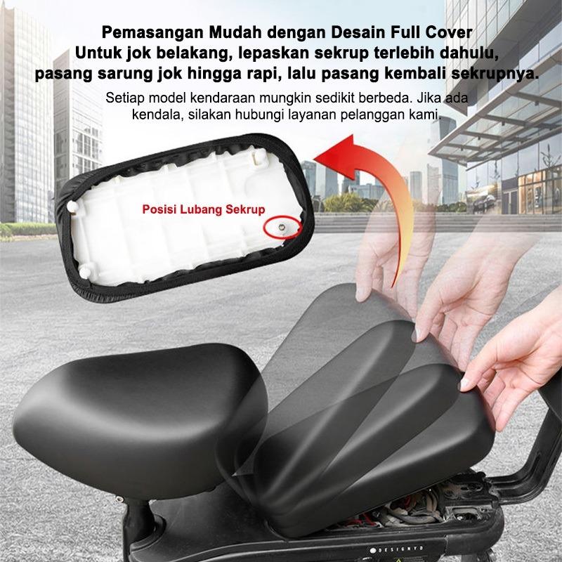 Cover Jok Universal Sepeda Listrik – Anti Air & Anti Panas, Melindungi Dudukan dari Retak dan Pudar Cover Jok Universal Sepeda Listrik – Anti Air & Anti Panas, Melindungi Dudukan dari Retak dan Pudar