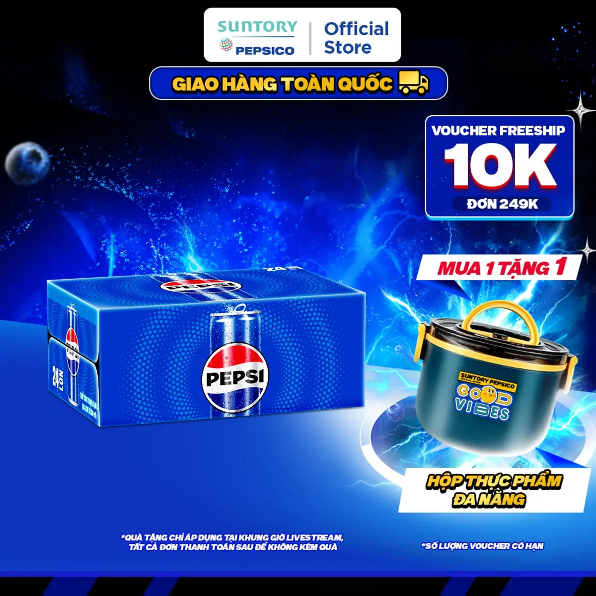 [SALE ĐẠI LỄ]Thùng 24 Lon Nước Ngọt Có Gaz Pepsi (320ml hoặc 350ml/lon)