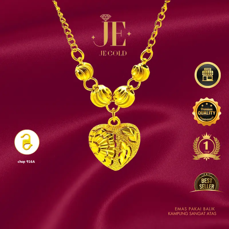 JE Gold 50CM Vietnam ladies Necklace Love Design N11 Jewelry