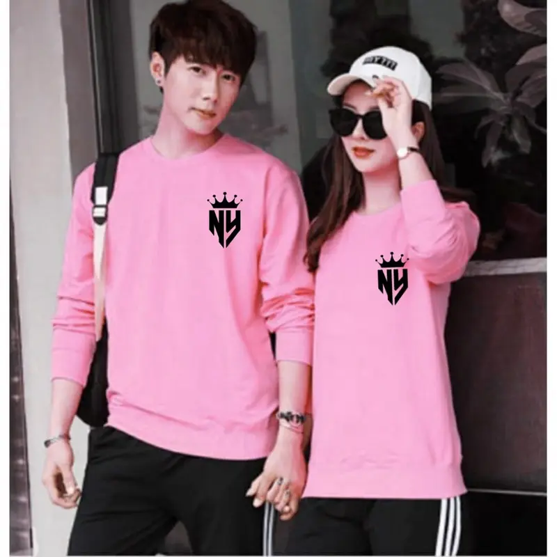 Atasan Lengan Panjang Couple Isi 2 Alya Edisi Logo QueeNY dan KingNY / Baju Couple / Kaos Couple Pasangan 6