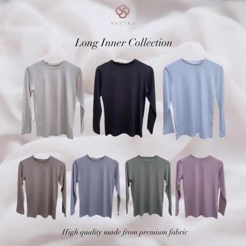 Inner / Manset Tangan Panjang / Long Sleeve Inner Hijab Premium by Sattka Bahan Adem Lentur Stretch 3
