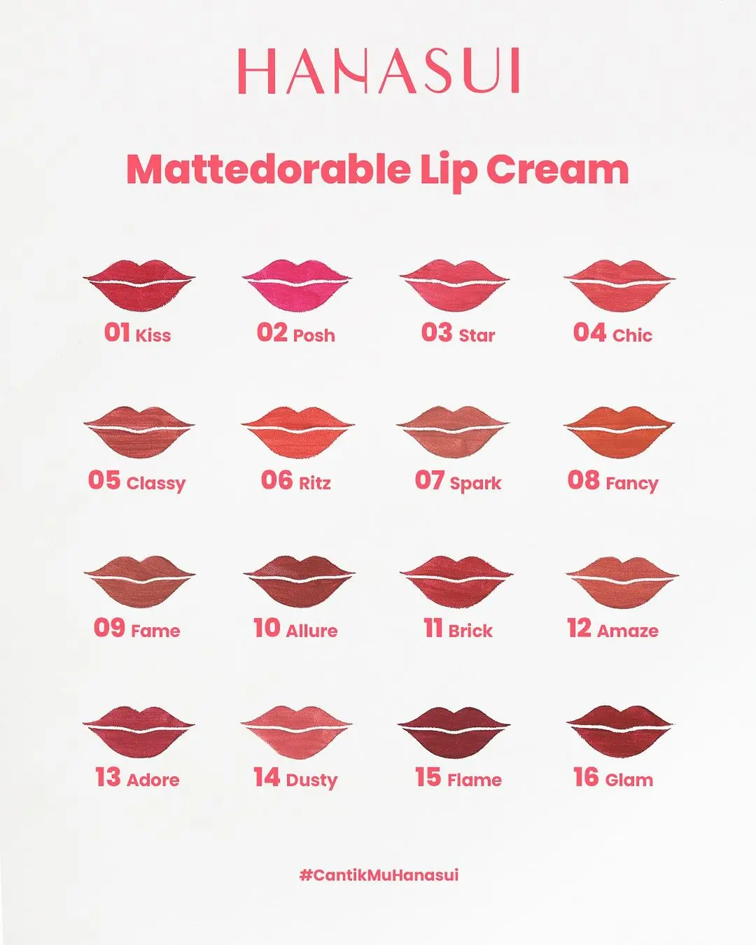 HANASUI mattedorable lip cream - lipstik hanasui