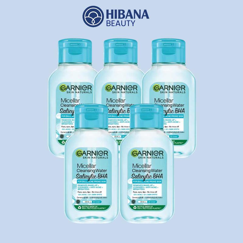 [COMBO 5] Nước tẩy trang Garnier Cho Da Dầu Mụn Salicylic BHA Micellar 50ml