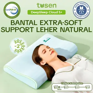[UPGRADED] TUSEN DeepSleep Cloud 5+ Bantal Memory ARC Pillow Extra Soft Bantal Tidur Orthopedic Kesehatan Premium Quality - TUP04