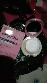 Product Review of MARINA Compact Powder UV Brighten Up Bedak Padat 12gr Peach Wajah from i** s**🍀 1