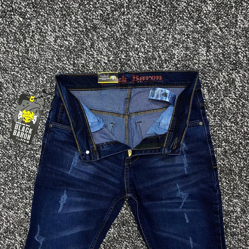 Celana jeans panjang sobek pria BLACK BARON slimfit 28-33 Keren Nyaman 5