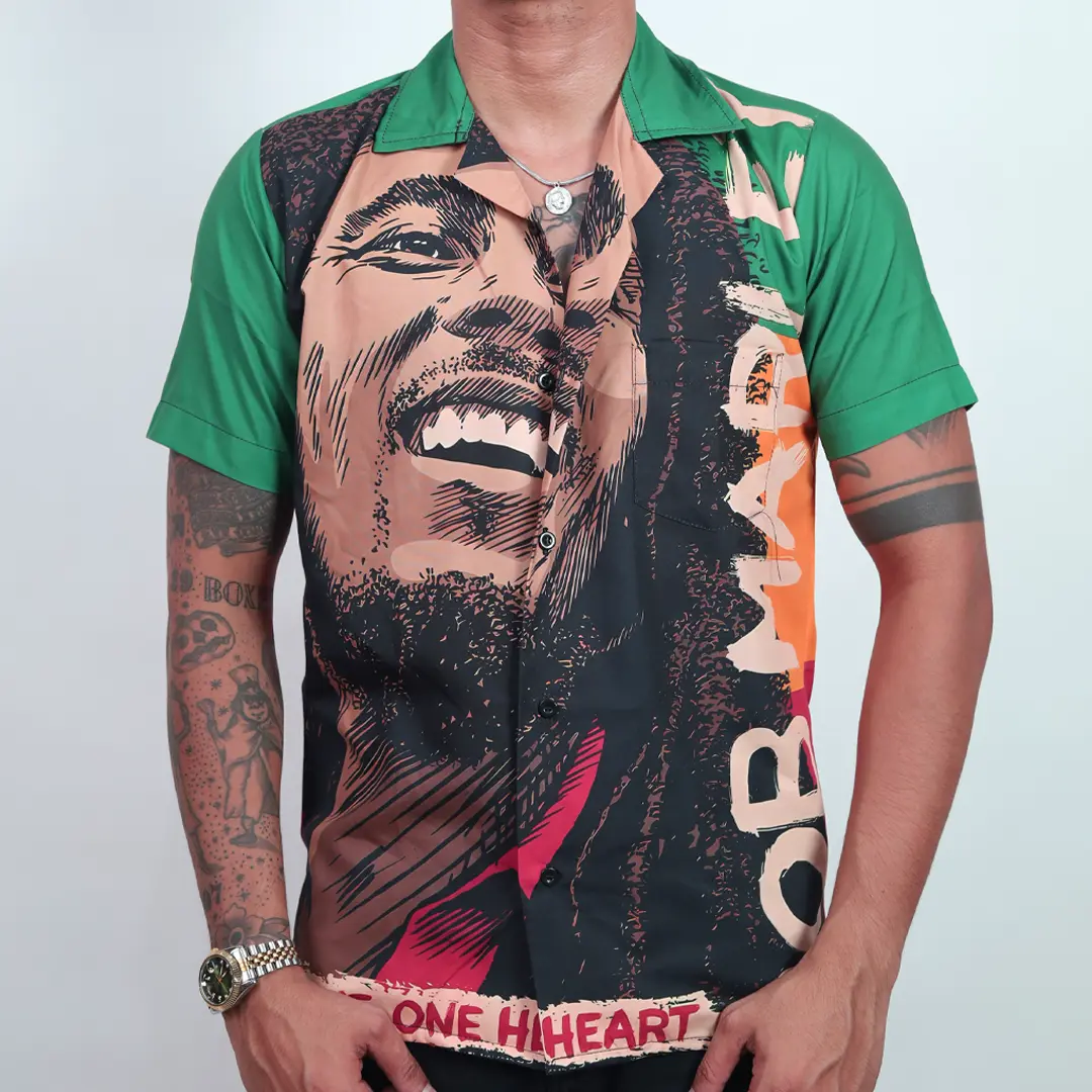Baju KEMEJA KEKINIAN PRIA WANITA DOWEAR MOTIF BOB MARLEY 013 Printing