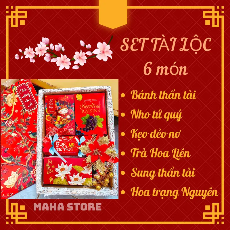 SET Quà Tết 2026 - Bao gồm 4 món (Có hộp, túi xách) làm quà tặng cho người thân, đối tác, trưng bày,..