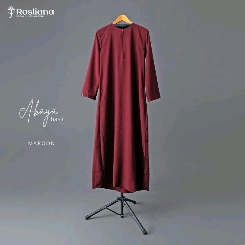 ABAYA BASIC KATUN TOYOBO Muslim Wanita Gamis Hitam Kaftan Turki Dress Ibu Dewasa 2