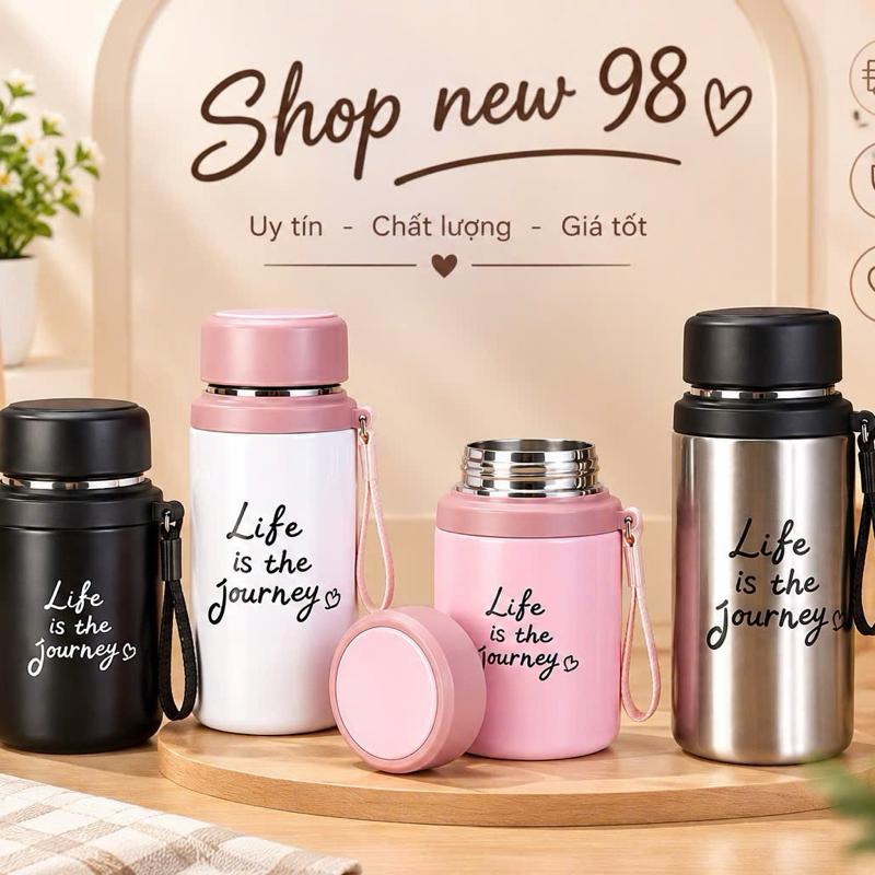 Bình giữ nhiệt xinh xắn, giữ nóng – lạnh tiện lợi, nhỏ gọn dễ mang theo.