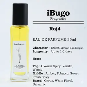 Parfum IBUGO Roja 35ML dan 100ML Aroma Mewah Tahan Lama untuk Pria dan Wanita Kemasan Elegan dan Travel-Friendly