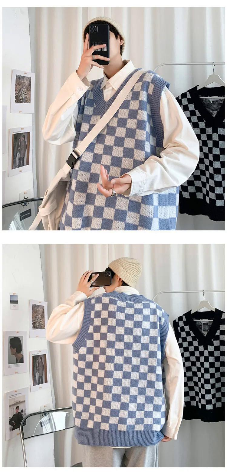 Product Introduction of Hanlu - Áo Cardigan Dệt Kim Kẻ Sọc Cho Nam, Phong Cách Hàn Quốc, Thời Trang Đường Phố, Trung Tâm Mua Sắm 9