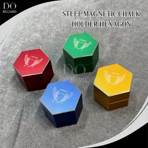 Steel Magnetic Chalk Holder Roku Hexagonal / Chalk Holder Segi Enam Besi / Tempat Kapur Billiard