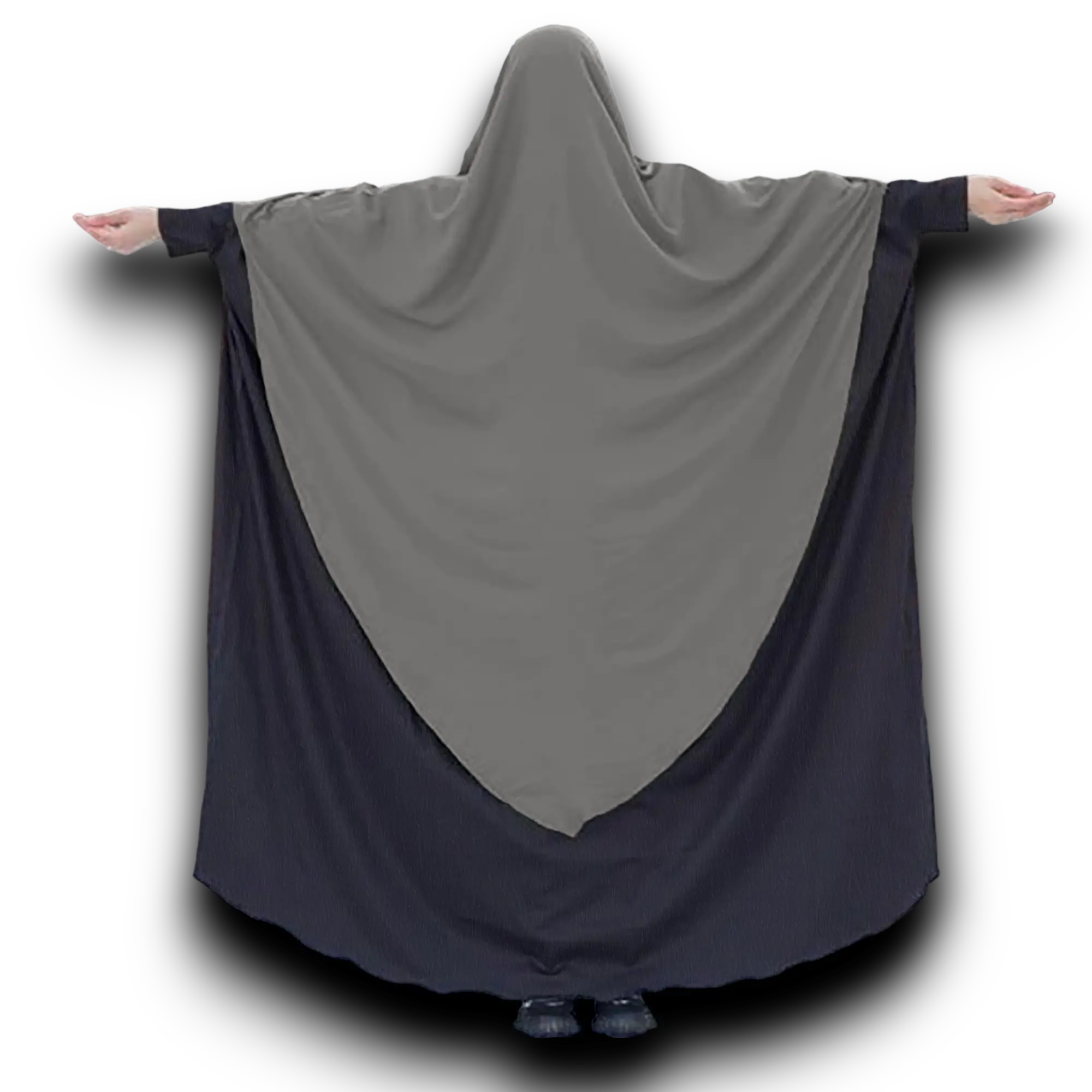 GA Ameena Kaftan Los Cutting Sayap Kelelawar Abaya Tarim Wanita Muslim Aeshentic Crinkle Airflow Hitam Panjang