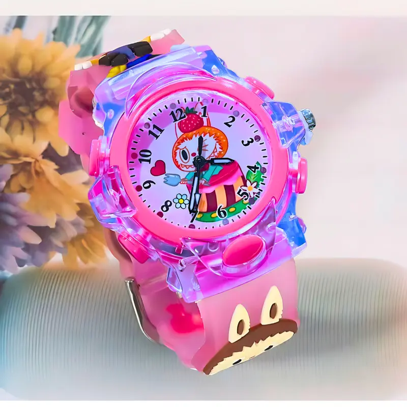 Jam Tangan Anak Karakter Labubu Trendy Untuk Si Kecil Yang Aktif dan Stylish Fitur Lampu Berkedip 5