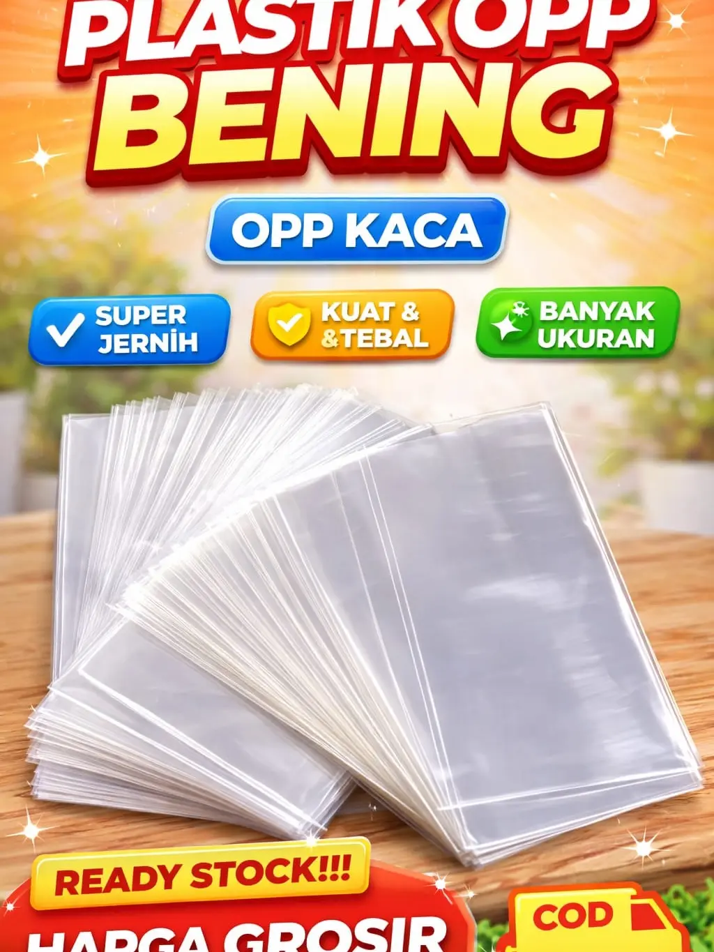 HARGA PABRIK!! Plastik OPP Kaca PER 1 Kg OPP Tebal Tidak Mudah Sobek Dan Tebal Harga Termurah