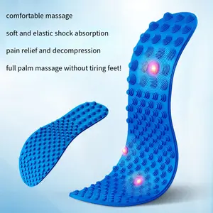 Massage Insoles for Feet Comfort Shock Absorption Shoes Insole Men Women Shoe Sole Soft Acupressure on Foot Shoe Pads 1Pair Sol dalam pijat kaki, akupunktur dan penyingkapan meridian kaki, butiran keras, terapi dan perawatan kesehatan kaki