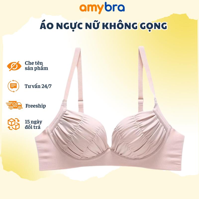 BLACK FRIDAY Áo Ngực Nữ Lụa Mềm Không Gọng – Áo Lót Nữ Nâng Nhẹ Tự Nhiên Đệm Vừa Êm Ái AMYBRA A9112 áo ngực tạo khe và nâng