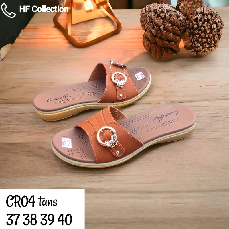 Carvil wanita sendal selop trepes wanita merk carvil size 37-40 baham sintetis 1