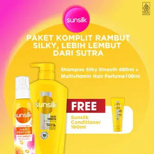 [PAKET SUNSILK] Sunsilk Shampoo Silky Smooth 650ml+ Hair Perfume/Conditioner+ FREE PRODUK