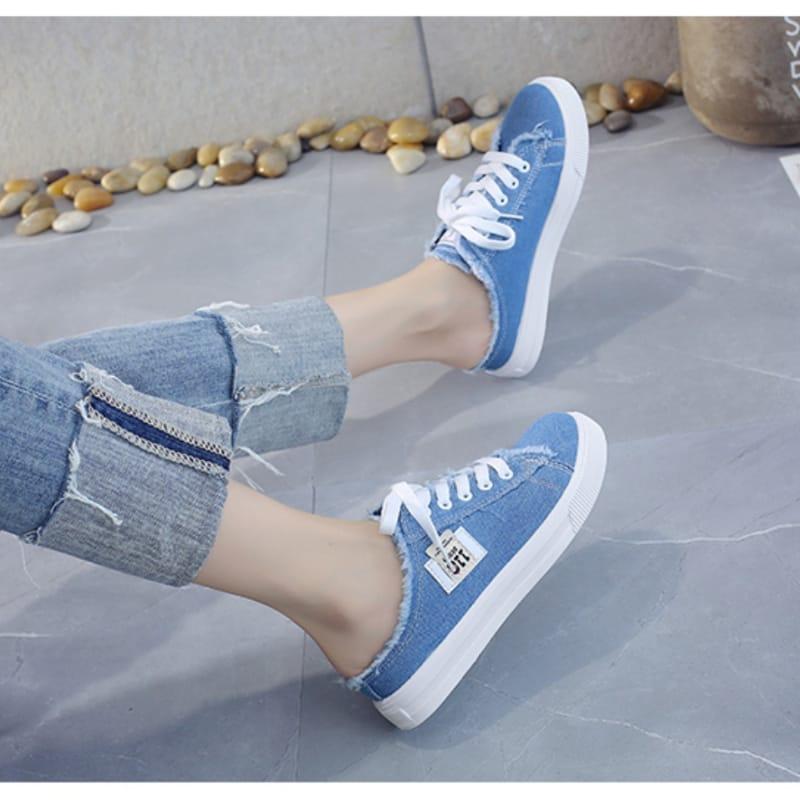 INDRAMAYU56 Sepatu Slipon Wanita Bahan kanvas Temali DM 01 5