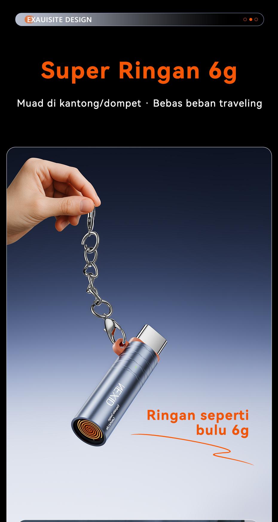 NEXID Api Badai Tiup Korek Api Lighter Keren untuk memanaskan Type-c Cigarette Lighter Mini WindproofPlug and Play Energy saving and Safe Car and HomePortable Lighter(Tidak cocok untuk Samsung)