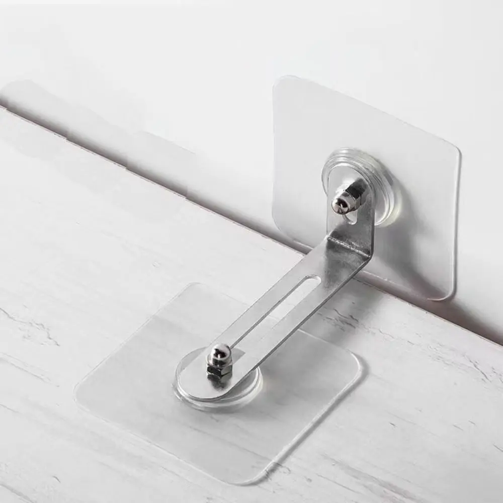 Portable Anti-tip Wall Holder Anti-overturning Fixed Clip Child Security Kids Safety Self-Adhesive Cabinet Lock Anti-drop Baby Care Furniture Wall Anchors