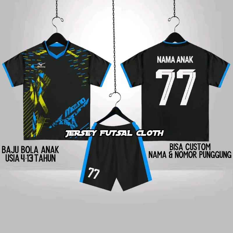 baju bola anak bisa custom riques nama nomor punggung di belakang sama di celana Setelan Outdoor Sport Futsal Olahraga Futsal Olahraga 0