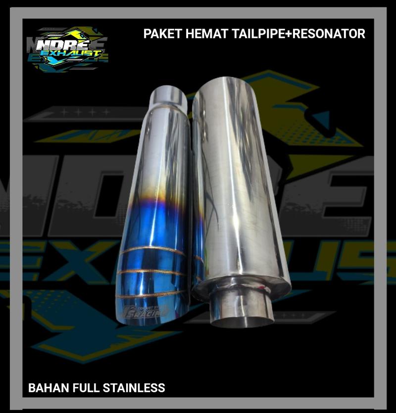 Product Introduction of PAKET HEMAT TAILPIPE+RESONATOR FUL STAINLESS knalpot murah 1