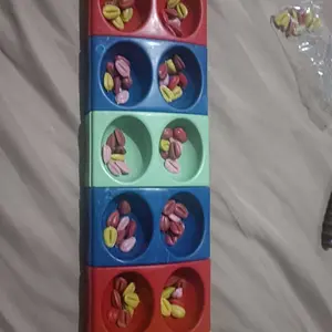 Mainan Tradisonal Congklak Susun Warna Warni / Congklak Bisa Bongkar Pasang free Bijii Plastik