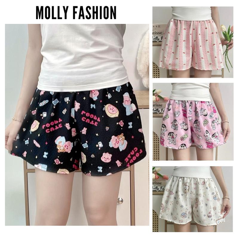 Quần ngủ nữ quần short đũi xốp B01 40-58kg thoáng mát Molly Fashion
