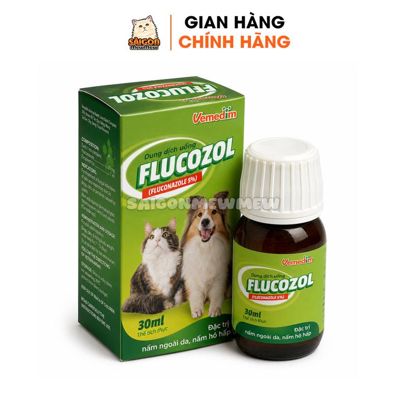 Dung Dịch Uống Nấm FLUCOZOL Cho Thú Cưng Lọ 30ml - Hiệu Quả Nhanh, An Toàn
