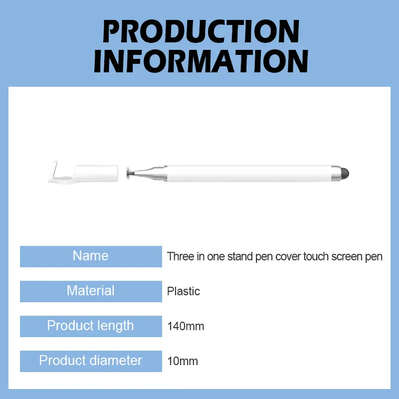 【Captivaty】3-in-1 Rack Pen Cap Touch Screen Pen Suction Cup Touch Screen Pen Phone Tablet Handwriting Pen 7