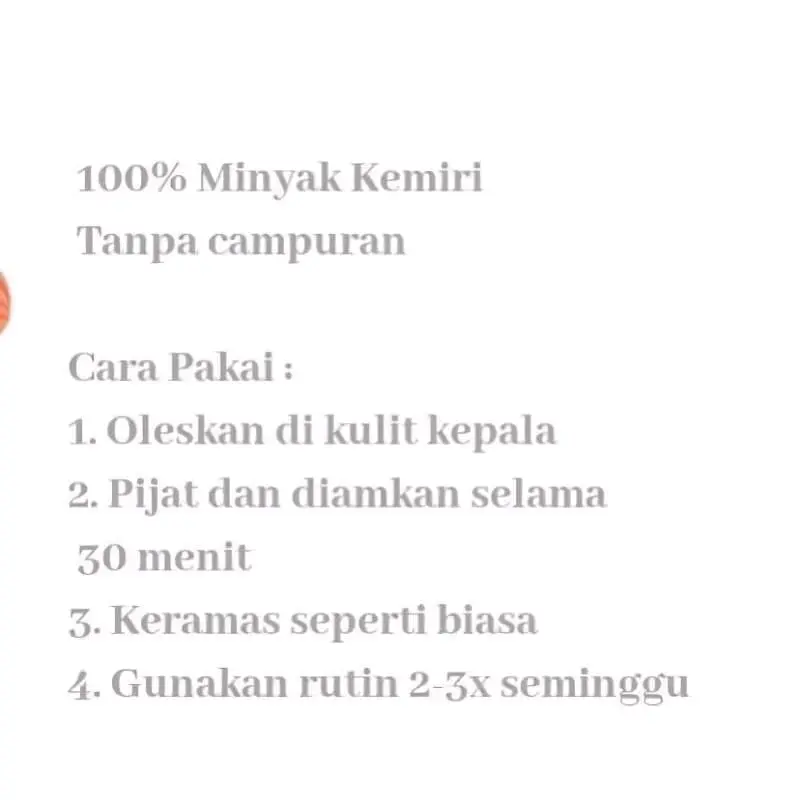 SPESIAL PROMO BIG SALE!! Rish' Minyak Kemiri Murni 60ml Asli Original Penumbuh Rambut Rontok Penebal Dan Penghitam Perawatan Alis Brewok Treatment Kering Ketombe Menumbuhkan 4