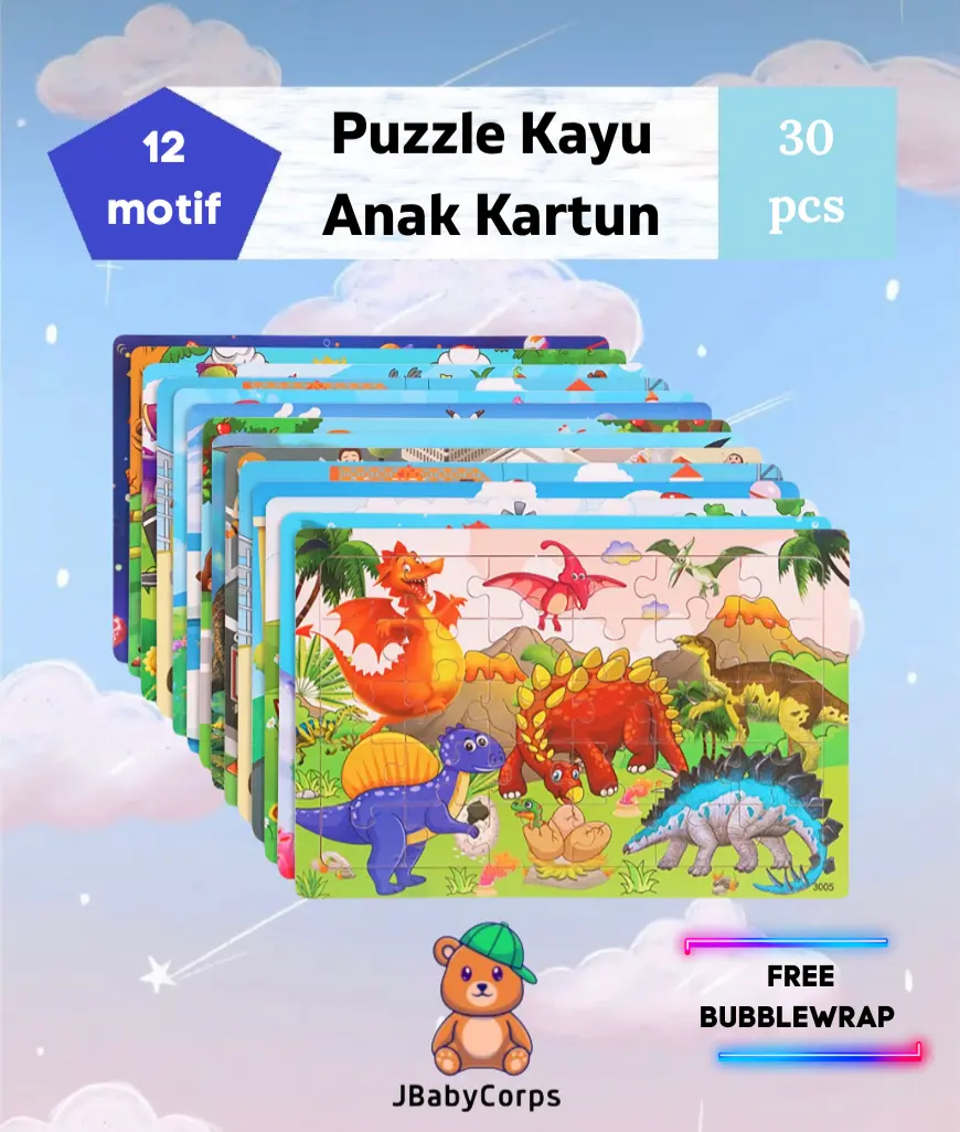 Mainan Edukasi Puzzle Kayu Anak / Puzzle Kayu Edukasi Anak Kartun Lucu Mainan Jigsaw Puzzle